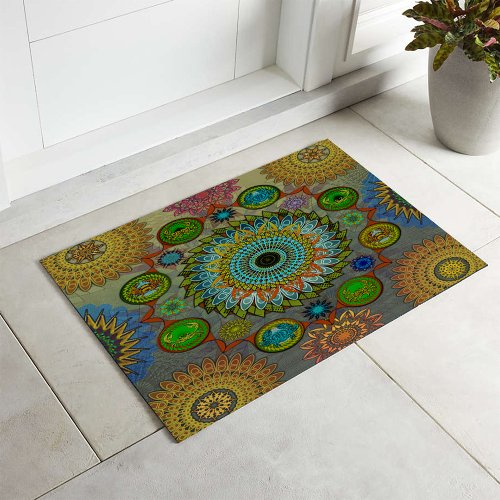 The Claws of Brachyura symbolic mandala art Doormat