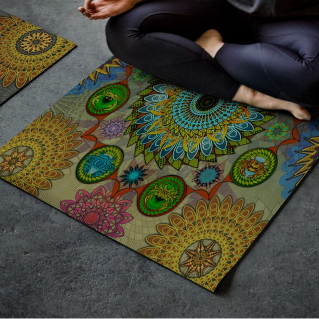 The Claws of Brachyura symbolic mandala art Yoga Mat (Creator Uploaded)