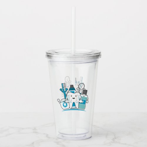 The Clean Teeth Gang Acrylic Tumbler