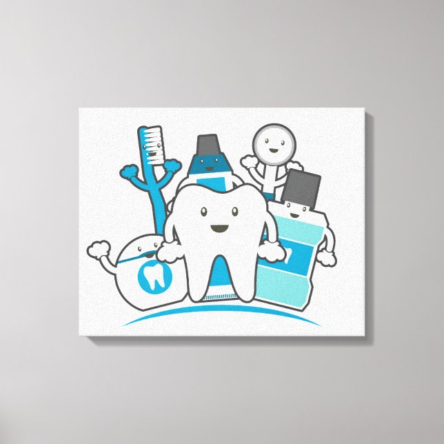 The Clean Teeth Gang Canvas Print (Front)