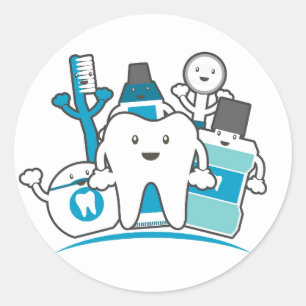 The Clean Teeth Gang Classic Round Sticker