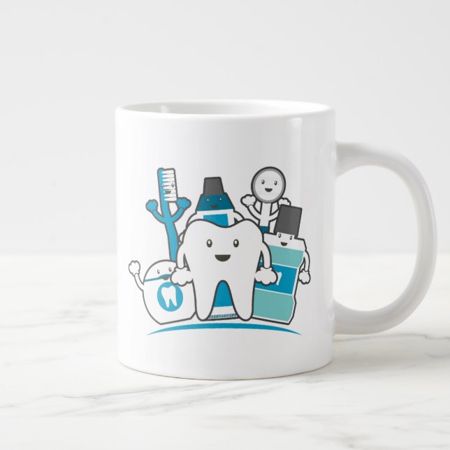 The Clean Teeth Gang Giant Coffee Mug (Right)