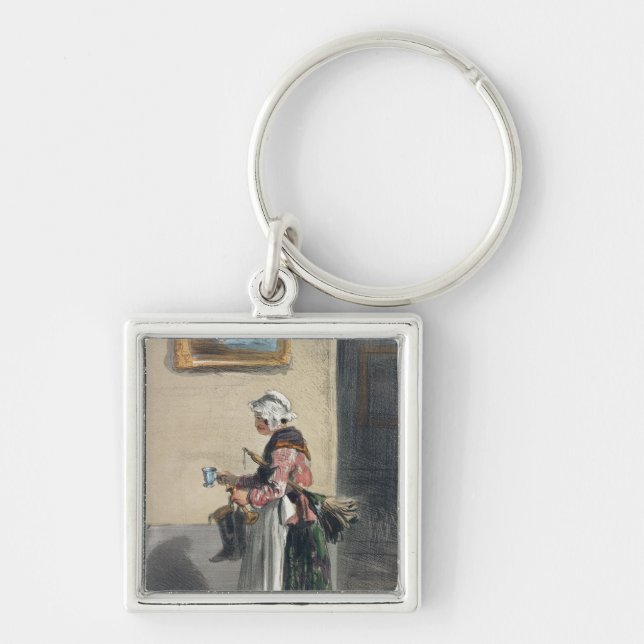 The Cleaning Lady, from 'Les Femmes de Paris' Keychain (Front)