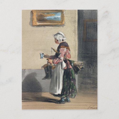 The Cleaning Lady from Les Femmes de Paris Postcard