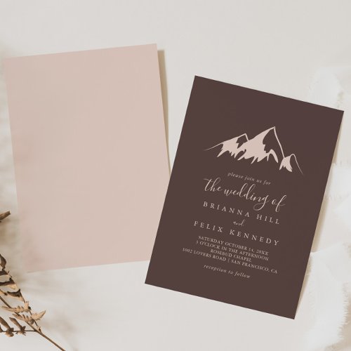 The Clear Mountain Country Wedding Of Invitation