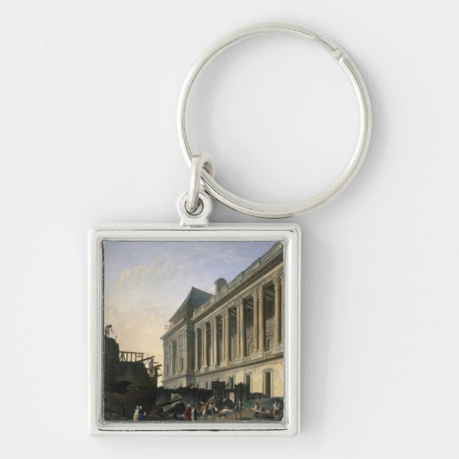 The Clearing of the Louvre colonnade, 1764 Keychain (Front)