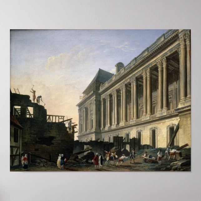 The Clearing of the Louvre colonnade, 1764 Poster (Front)