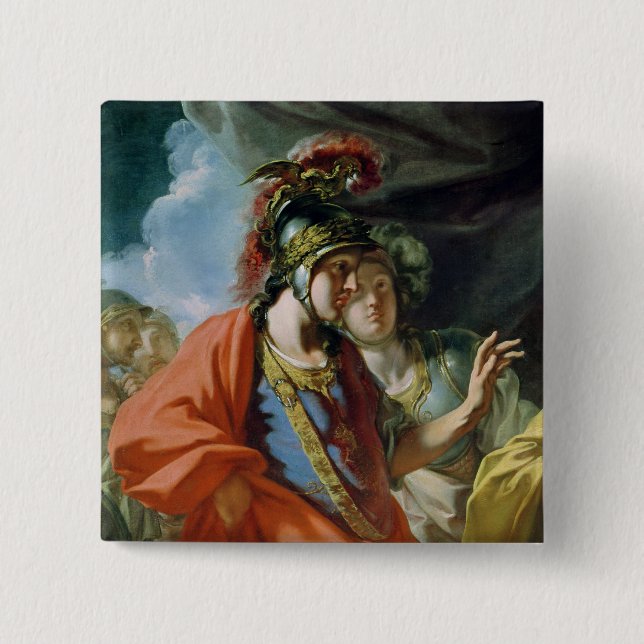 The Clemency of Alexander the Great Button (Front)