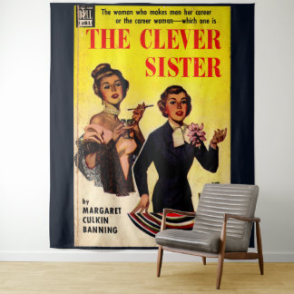 The Clever Sister 1950s pulp novel cover Tapestry
