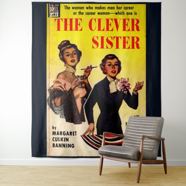 The Clever Sister 1950s pulp novel cover Tapestry (In Situ)