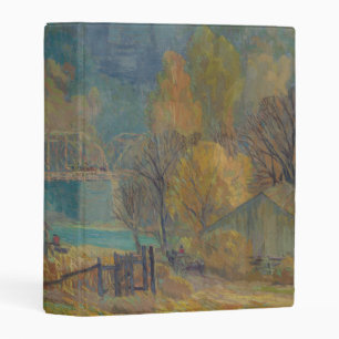 The Cliff at Morning, Ozarks (oil on canvas) Mini Binder