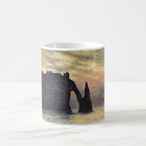 The Cliff Etretat Sunset by Claude Monet Coffee Mug