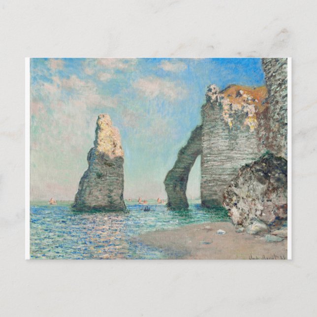 The Cliffs at Etretat 1885 by Claude Monet Postcard (Front)