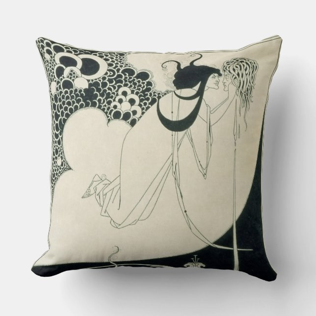 The Climax, illustration from 'Salome' by Oscar Wi Throw Pillow (Front)