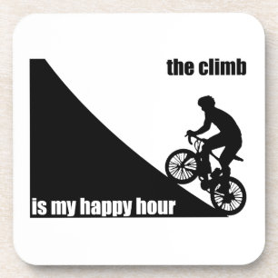 The Climb Is My Happy Hour Beverage Coaster