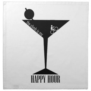 The Climb Is My Happy Hour Cloth Napkin