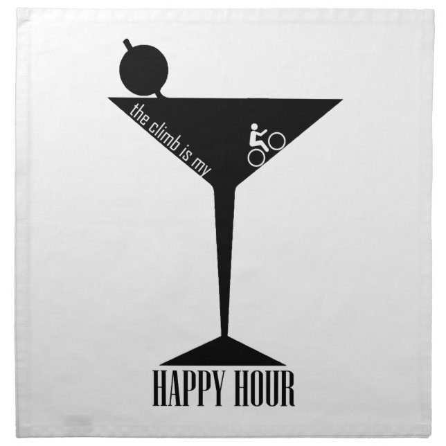 The Climb Is My Happy Hour Cloth Napkin (Front)
