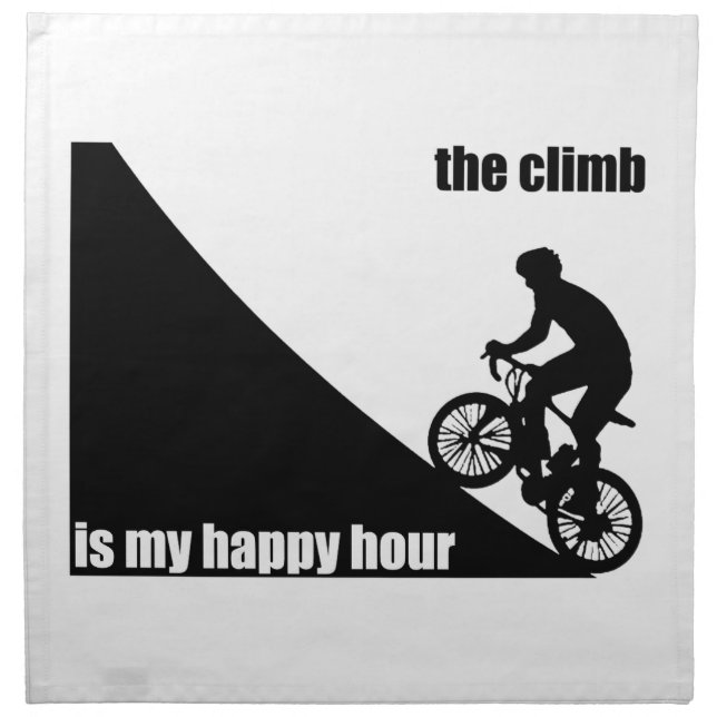 The Climb Is My Happy Hour Cloth Napkin (Front)