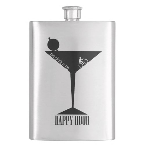 The Climb Is My Happy Hour Flask