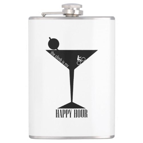 The Climb Is My Happy Hour Hip Flask