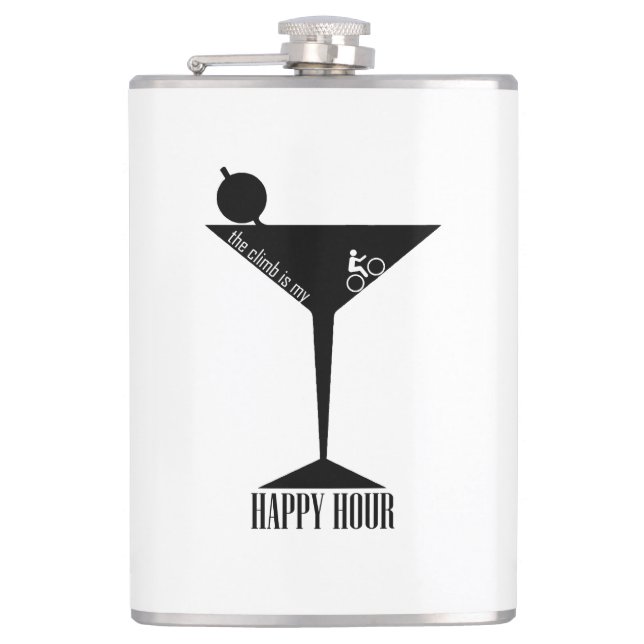 The Climb Is My Happy Hour Hip Flask (Front)