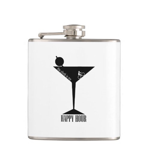 The Climb Is My Happy Hour Hip Flask