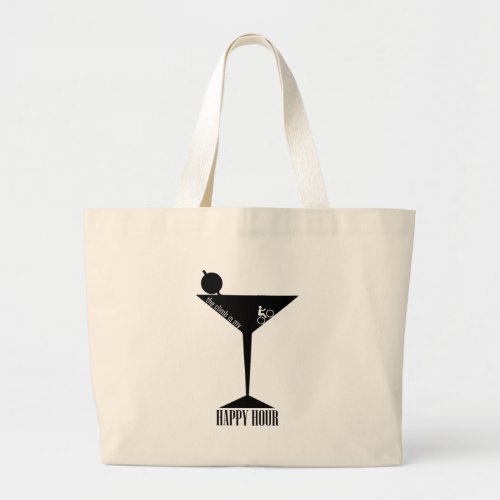 The Climb Is My Happy Hour Large Tote Bag