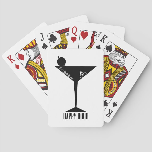 The Climb Is My Happy Hour Poker Cards (Back)