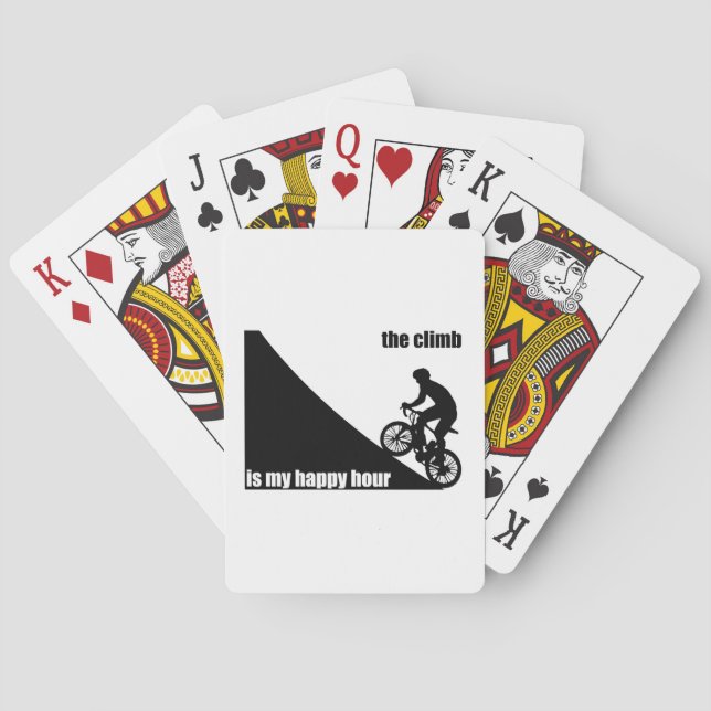The Climb Is My Happy Hour Poker Cards (Back)