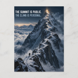 The Climb Is Personal Announcement Postcard