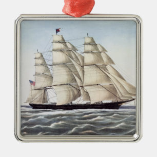 The Clipper Ship "Flying Cloud" Metal Ornament