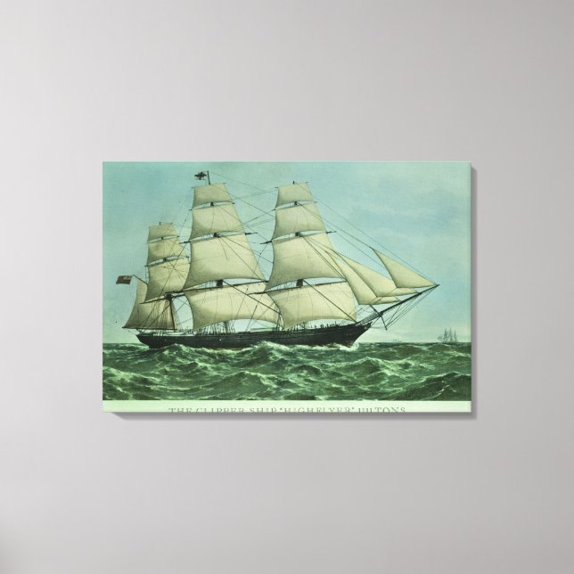 The Clipper ship 'Highflyer', 1111 tons Canvas Print (Front)