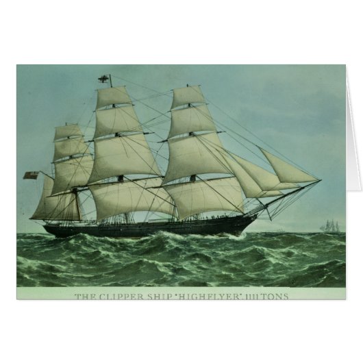 The Clipper ship 'Highflyer', 1111 tons Cards (Front Horizontal)