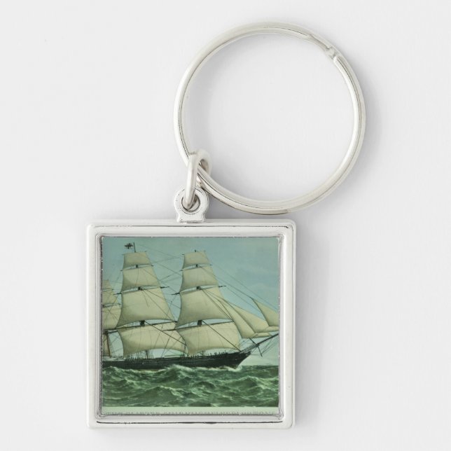 The Clipper ship 'Highflyer', 1111 tons Keychain (Front)