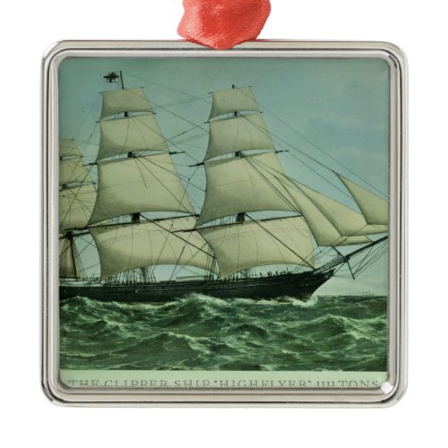 The Clipper ship 'Highflyer', 1111 tons Metal Ornament