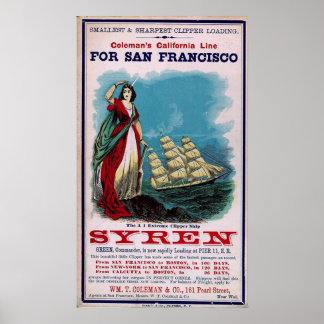 The Clipper Ship - Syren Poster