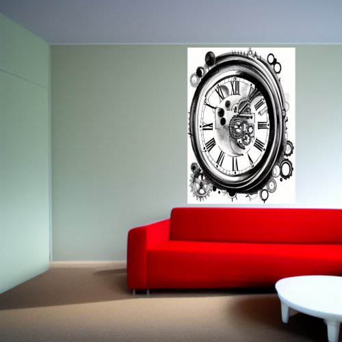 The clock  AI Art Poster