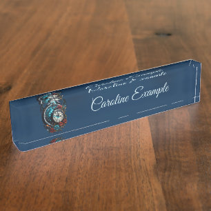 The Clock In the Mist of Infinity Desk Name Plate