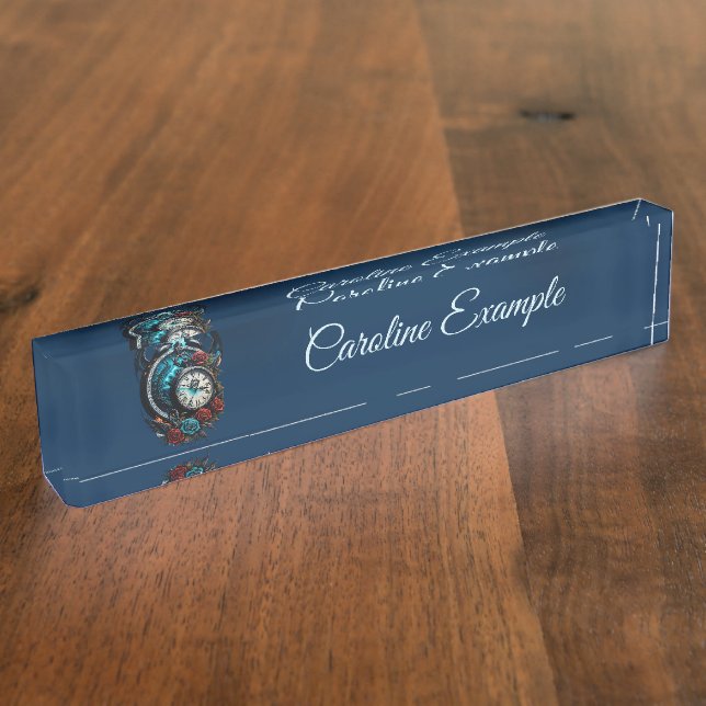 The Clock In the Mist of Infinity Desk Name Plate (Side)