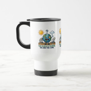 The Clock Is Ticking Eco Awareness Earth Travel Mug