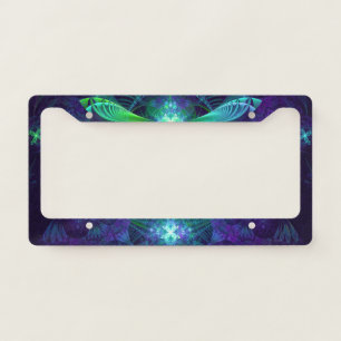 The Clockwork Kite Wings of a Blue-Green Dragonfly License Plate Frame