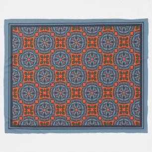 The Cloister Comfort Throw: Medieval Geometric Fleece Blanket