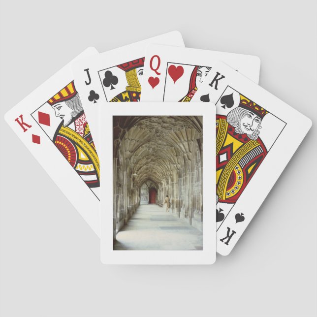 The Cloisters of Gloucester Cathedral, 12th centur Poker Cards (Back)