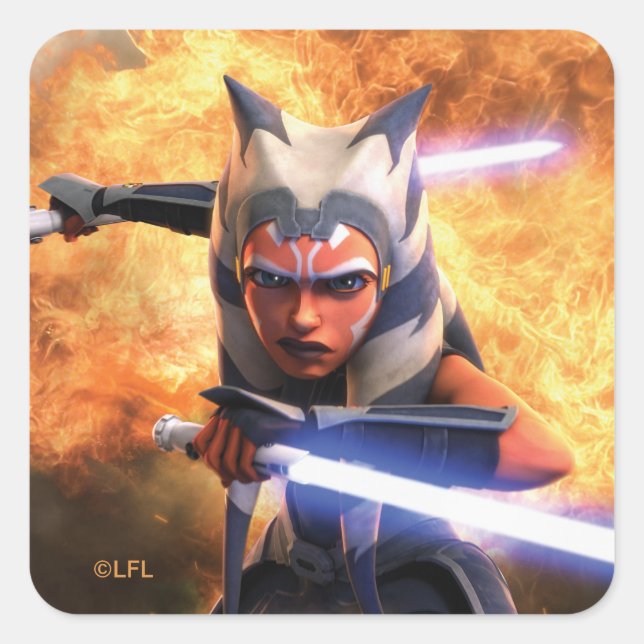The Clone Wars | Ahsoka Tano Square Sticker (Front)