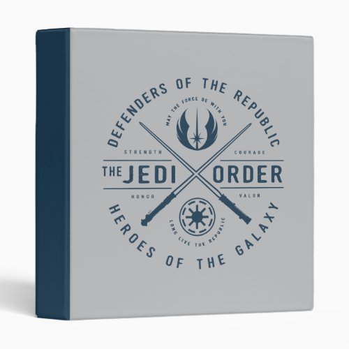 The Clone Wars  Jedi Sabers Emblem 3 Ring Binder
