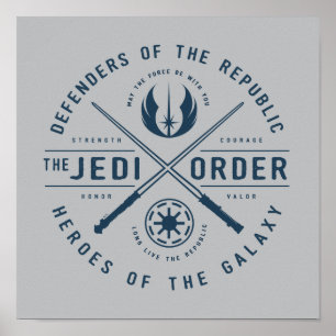 The Clone Wars   Jedi Sabers Emblem Poster