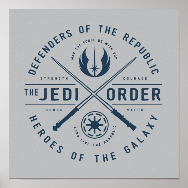 The Clone Wars | Jedi Sabers Emblem Poster (Front)
