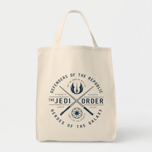 The Clone Wars  Jedi Sabers Emblem Tote Bag