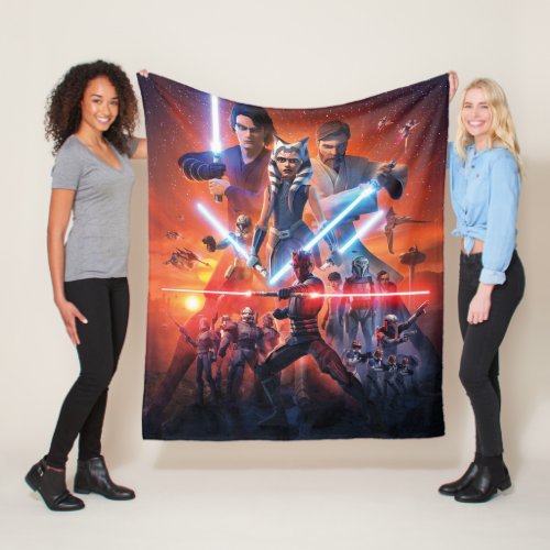 The Clone Wars Poster Art Fleece Blanket