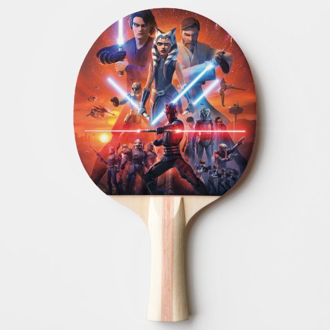 The Clone Wars Poster Art Ping Pong Paddle (Front)